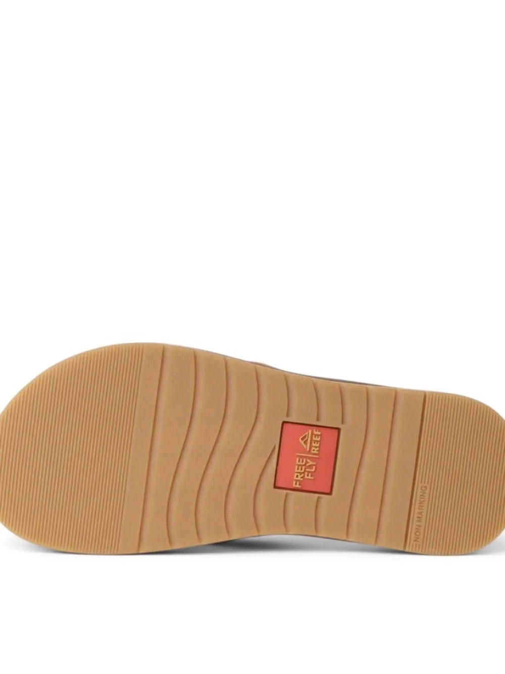 MEN'S FREE FLY X REEF OJAI COLLAB 'NUBUCK' LEATHER SANDALS/FLIP-FLOPS, 9, NIB!!